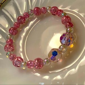 Handmade Pink Bead Bracelet